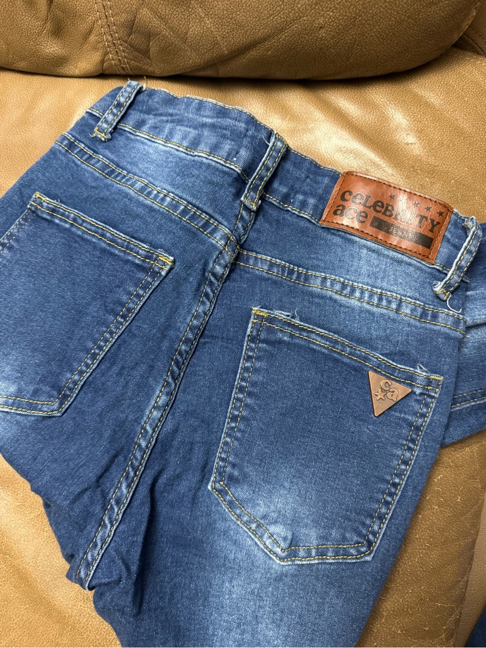 Celebrity Ace High-Rise Blue Skinny Jeans with Triple Button